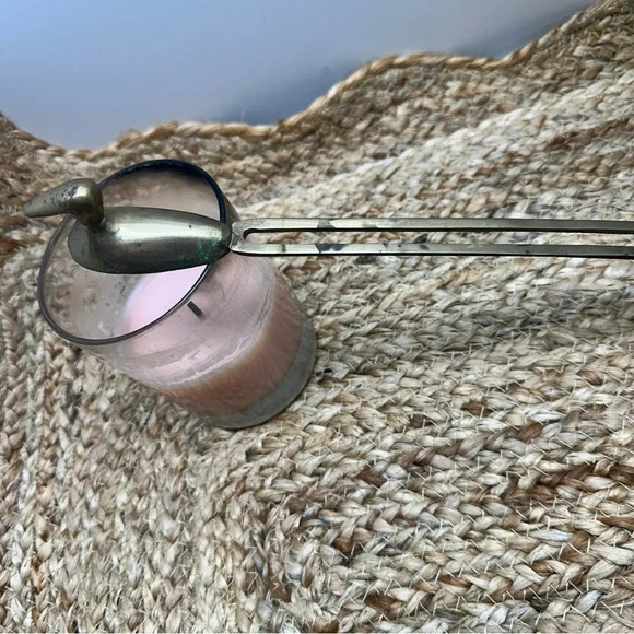 BRASS DUCK Candle Snuffer w/Wooden Handle 14” Vintage Mid-Century, Cottagecore - Picture 11 of 14